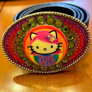 Hello Kitty x Tarina Tarantino Belt with Swarovski Crystals